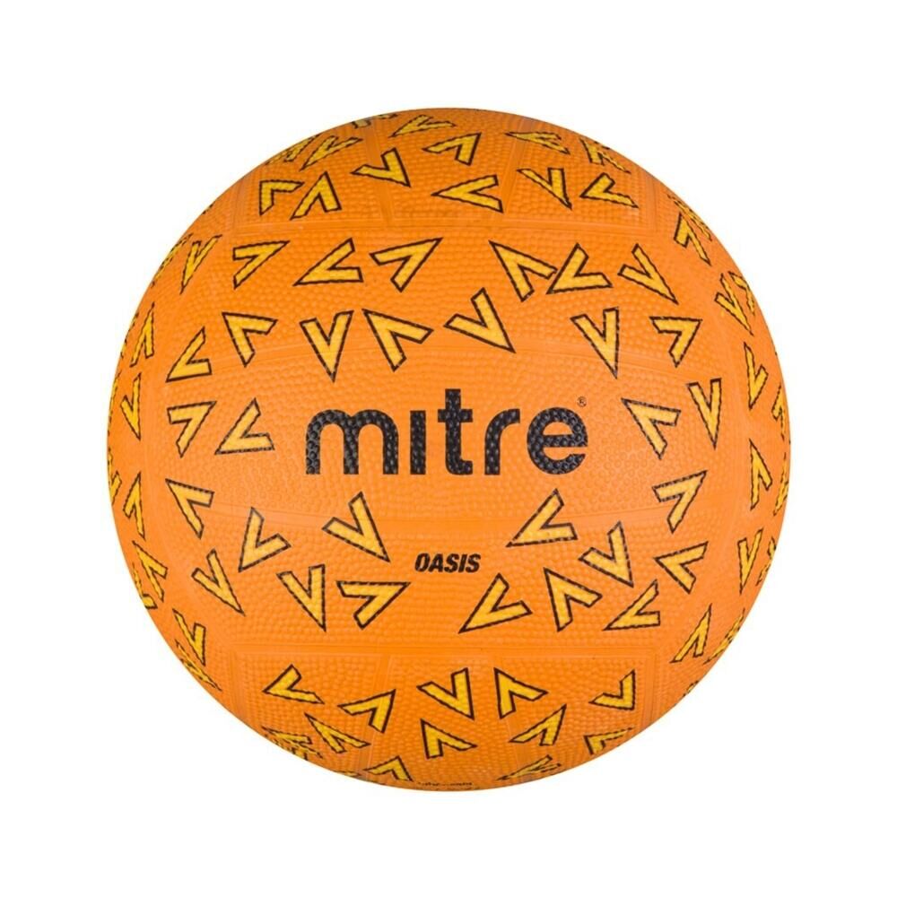 MITRE Oasis 18 Panel Netball (Orange/Yellow/Black)