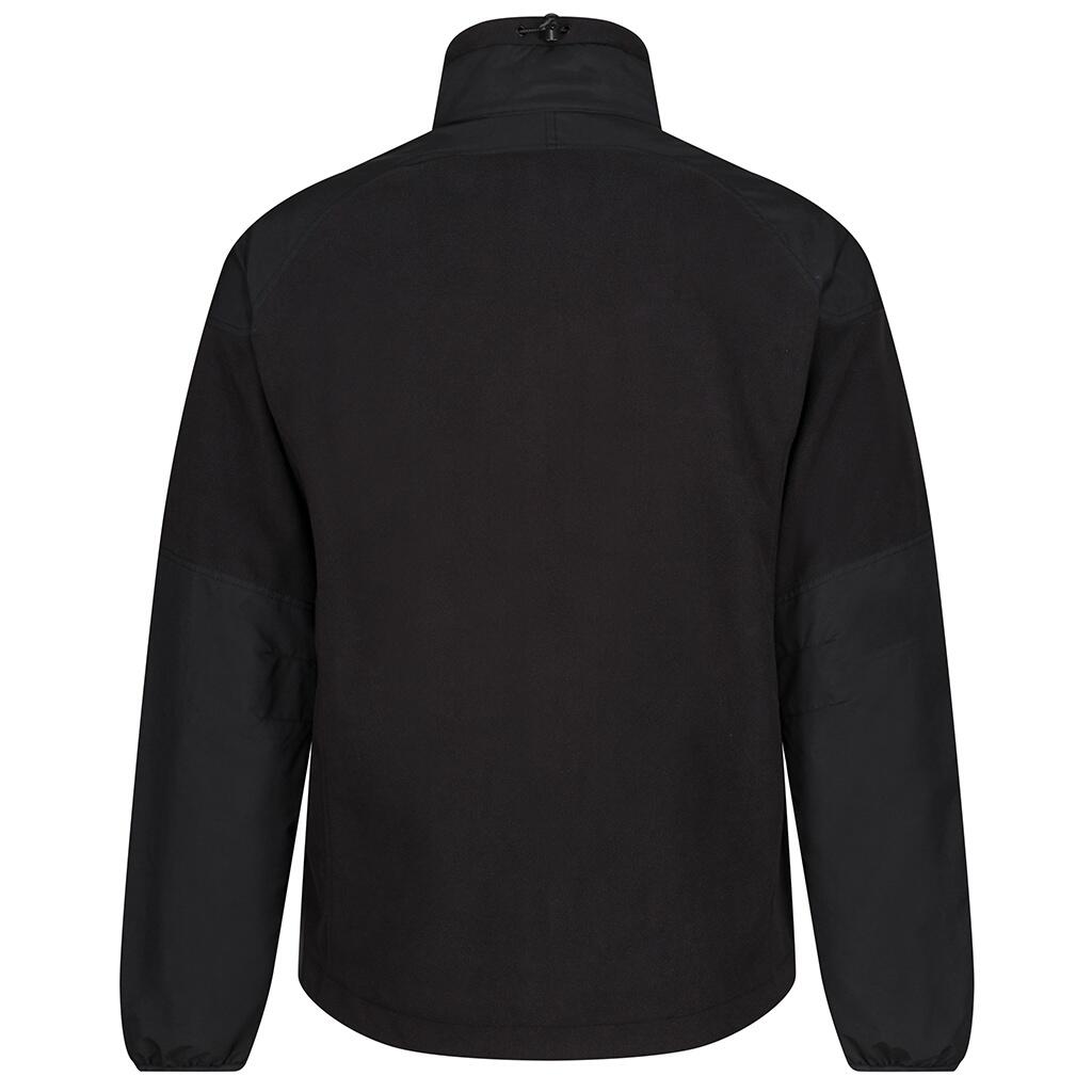 Mens Broadstone Showerproof Fleece Jacket (Black) 2/5