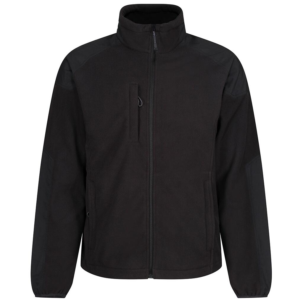 Mens Broadstone Showerproof Fleece Jacket (Black) 1/5