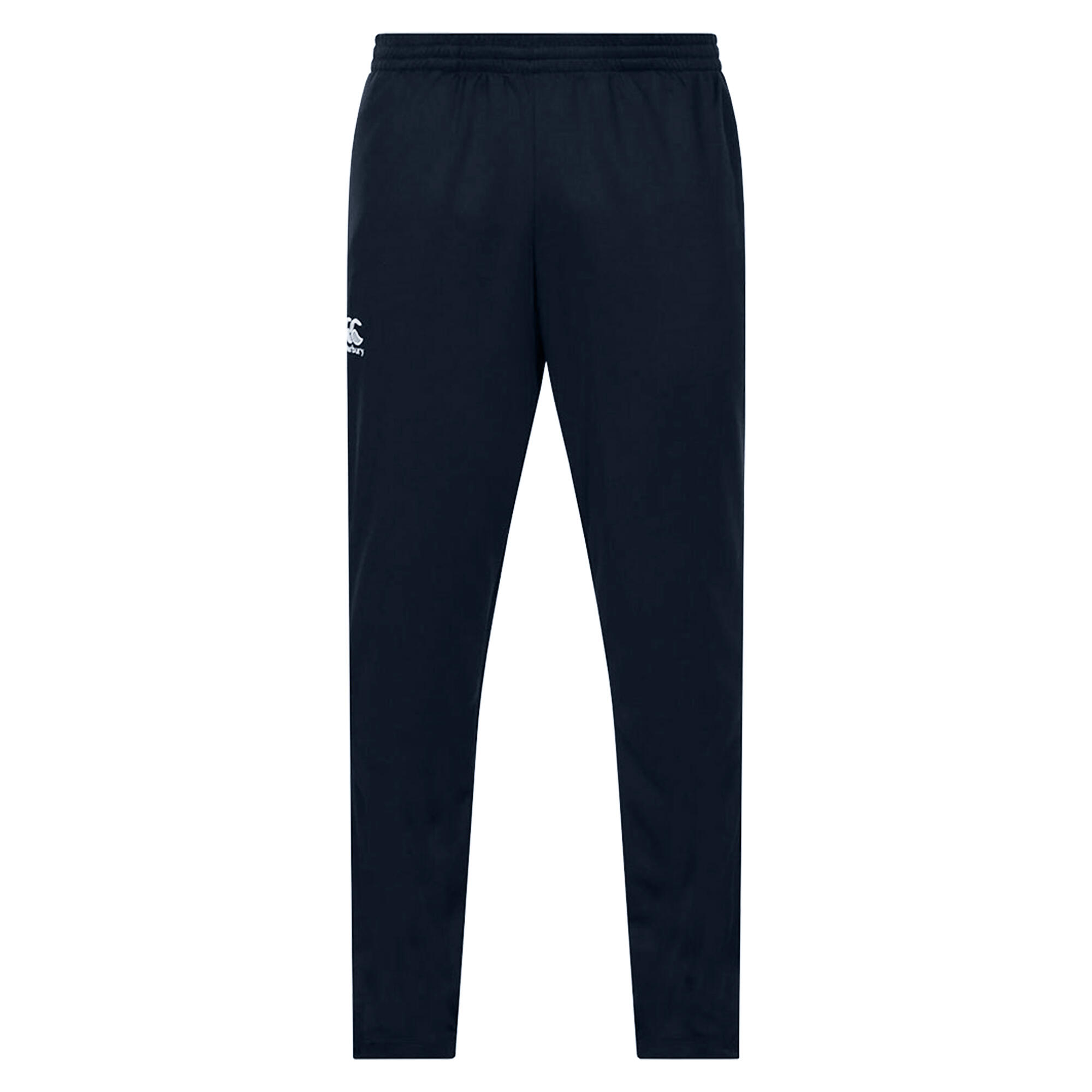 Mens Stretch Tapered Trousers (Navy) 1/5