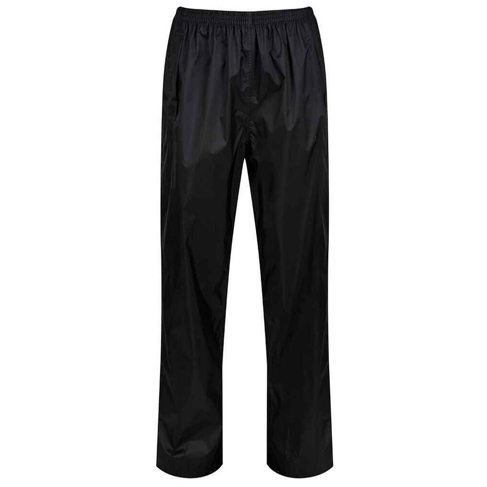 Womens/Ladies Pro Waterproof Packaway Over Trousers (Black) 2/3