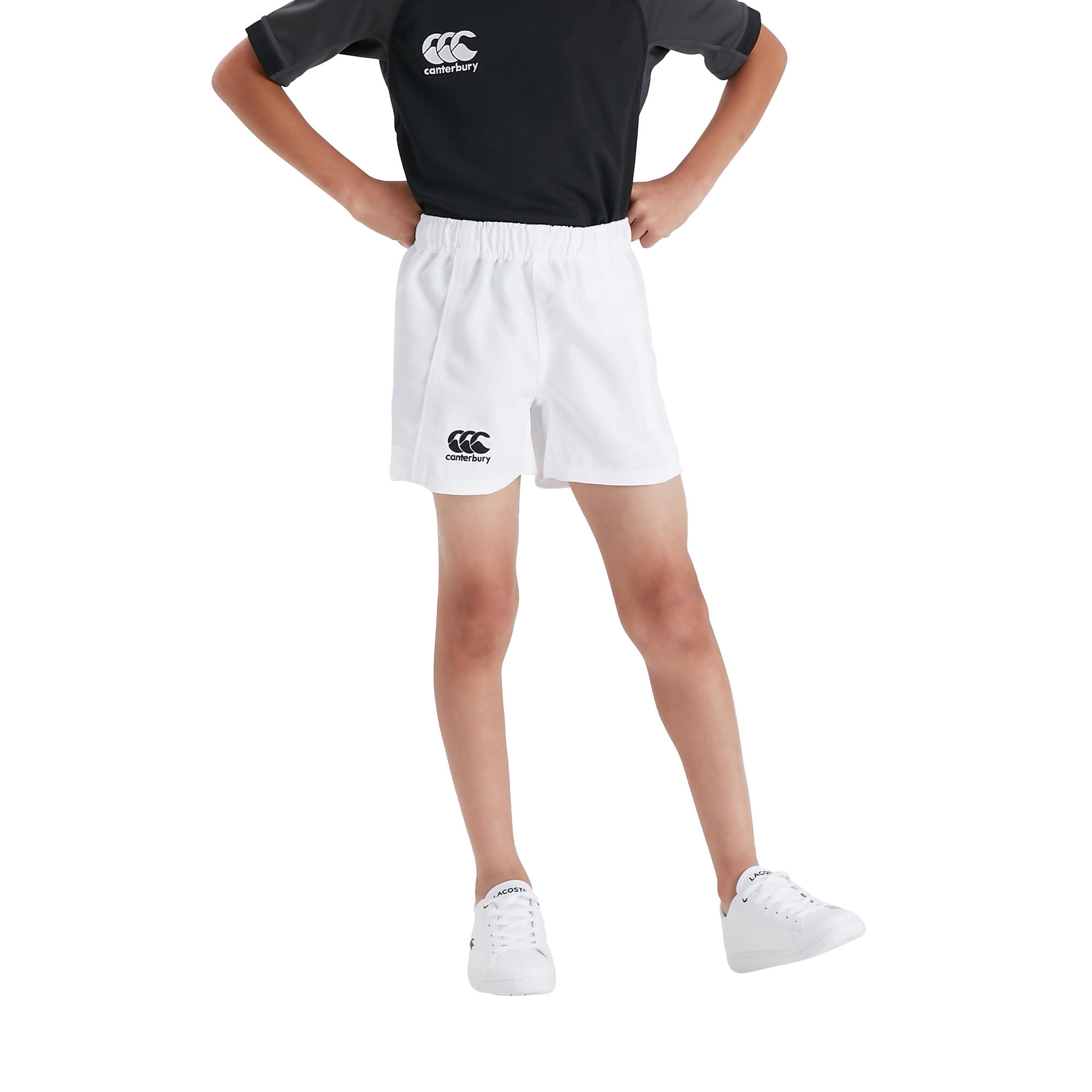 Childrens/Kids Advantage Shorts (White) 2/4