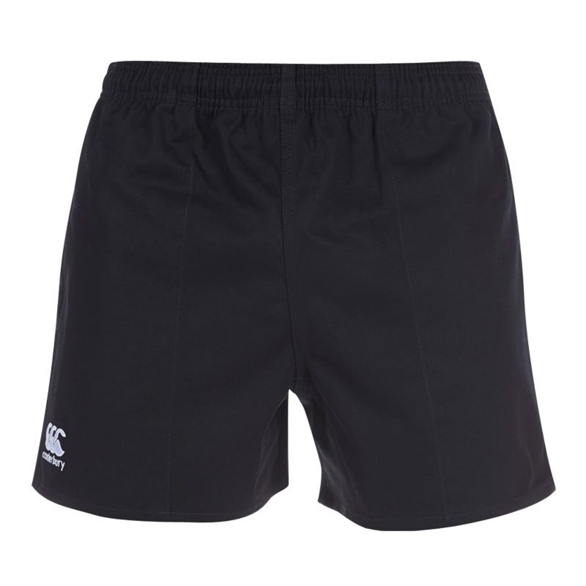 Childrens/Kids Professional Elasticated Sports Shorts (Black) 1/3