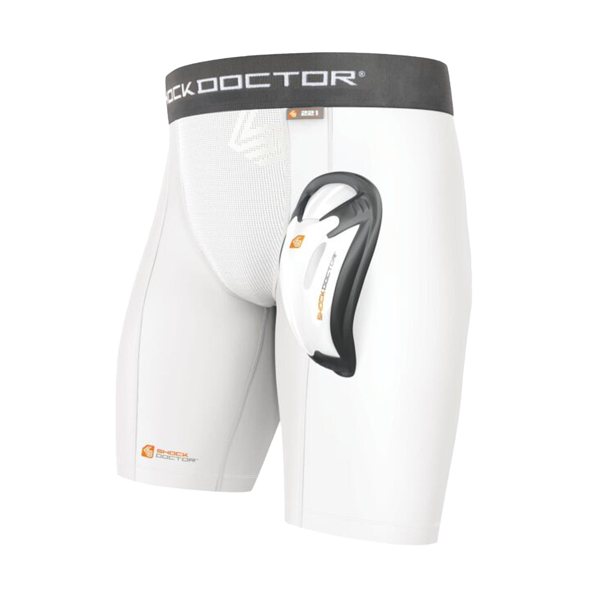 SHOCK DOCTOR Core Compression Shorts (White)