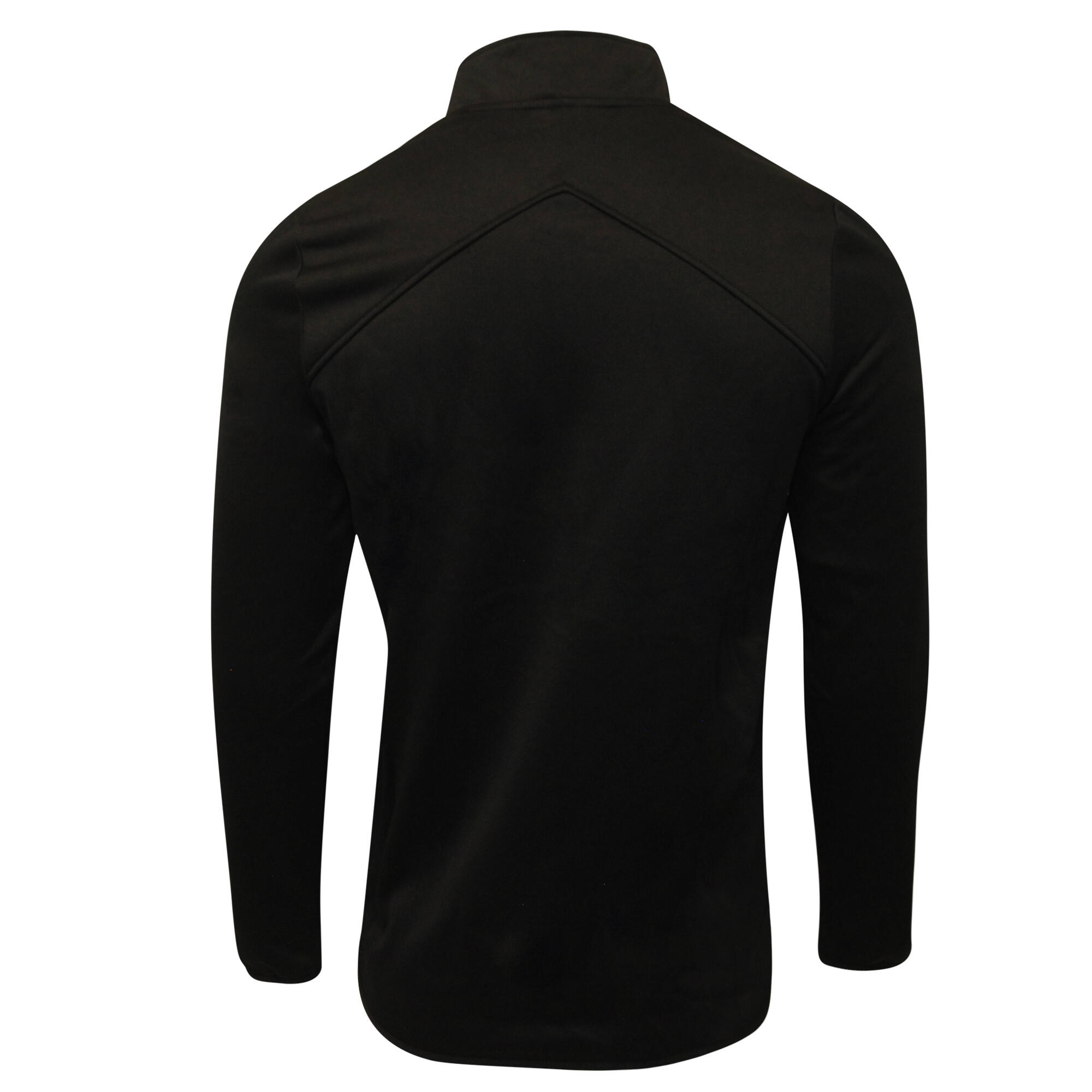 Mens Club Zip Neck Track Top (Black) 2/3