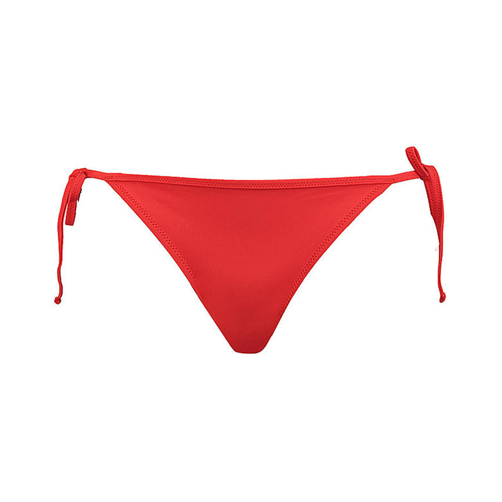 Womens/Ladies Side Tie Bikini Bottoms (Red) 1/2