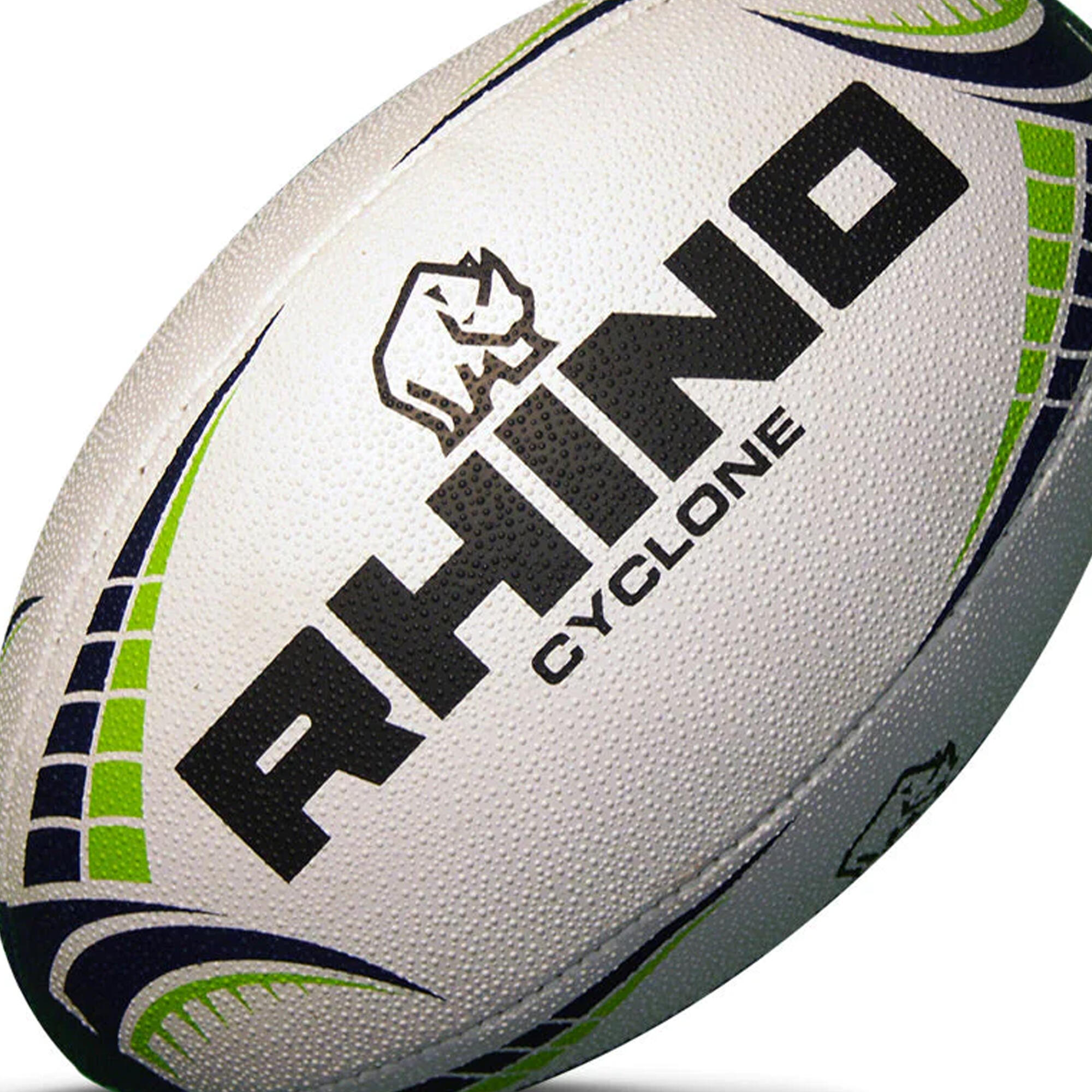 Cyclone Rugby Ball (White) 3/3