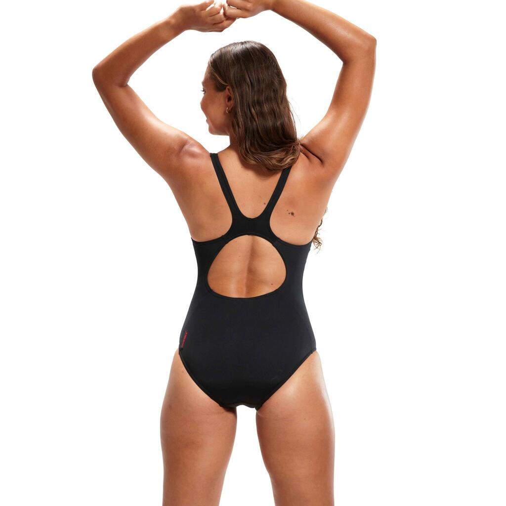 Women's 1-piece swimsuit (Black / Red)