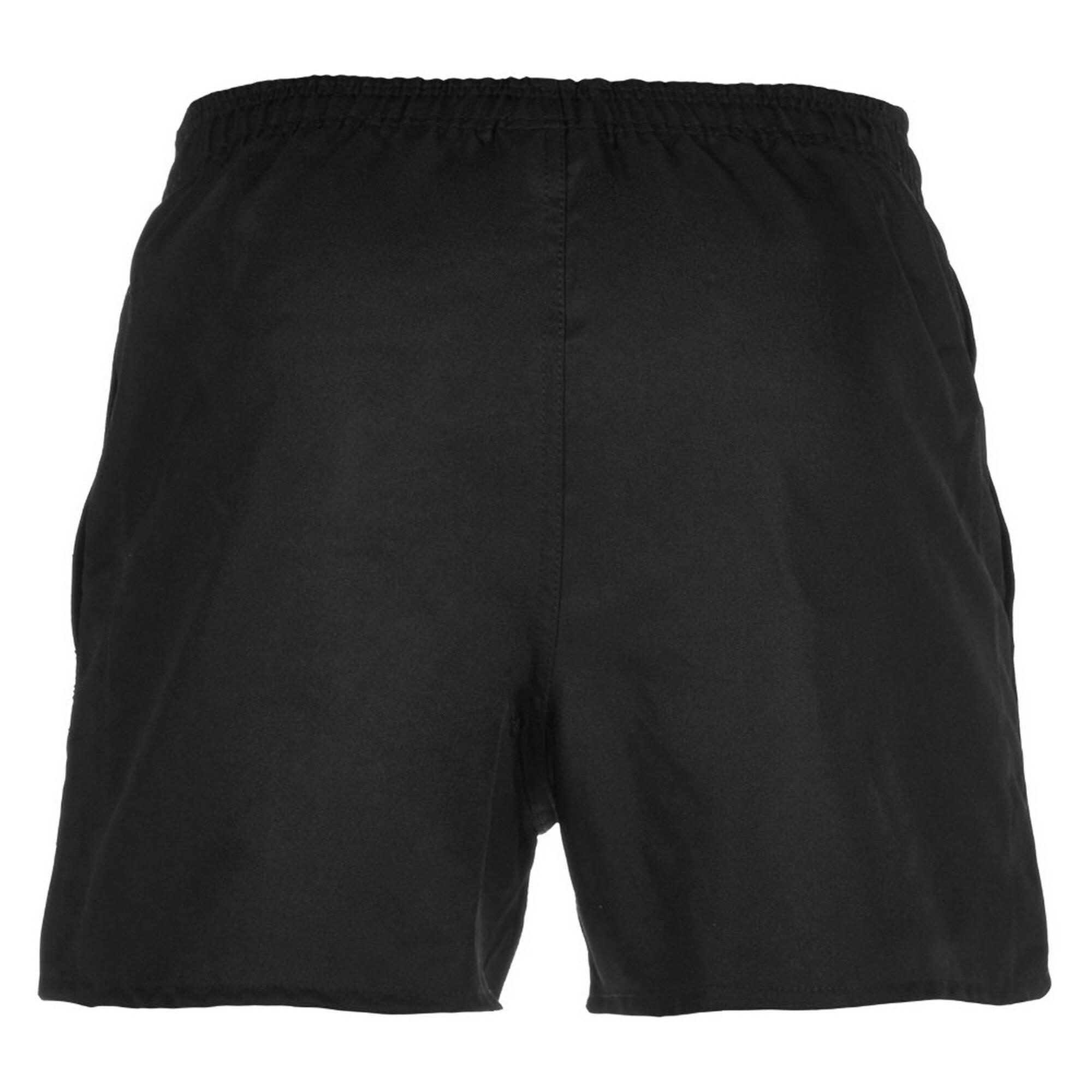 Mens Professional Elasticated Sports Shorts (Black) 2/3