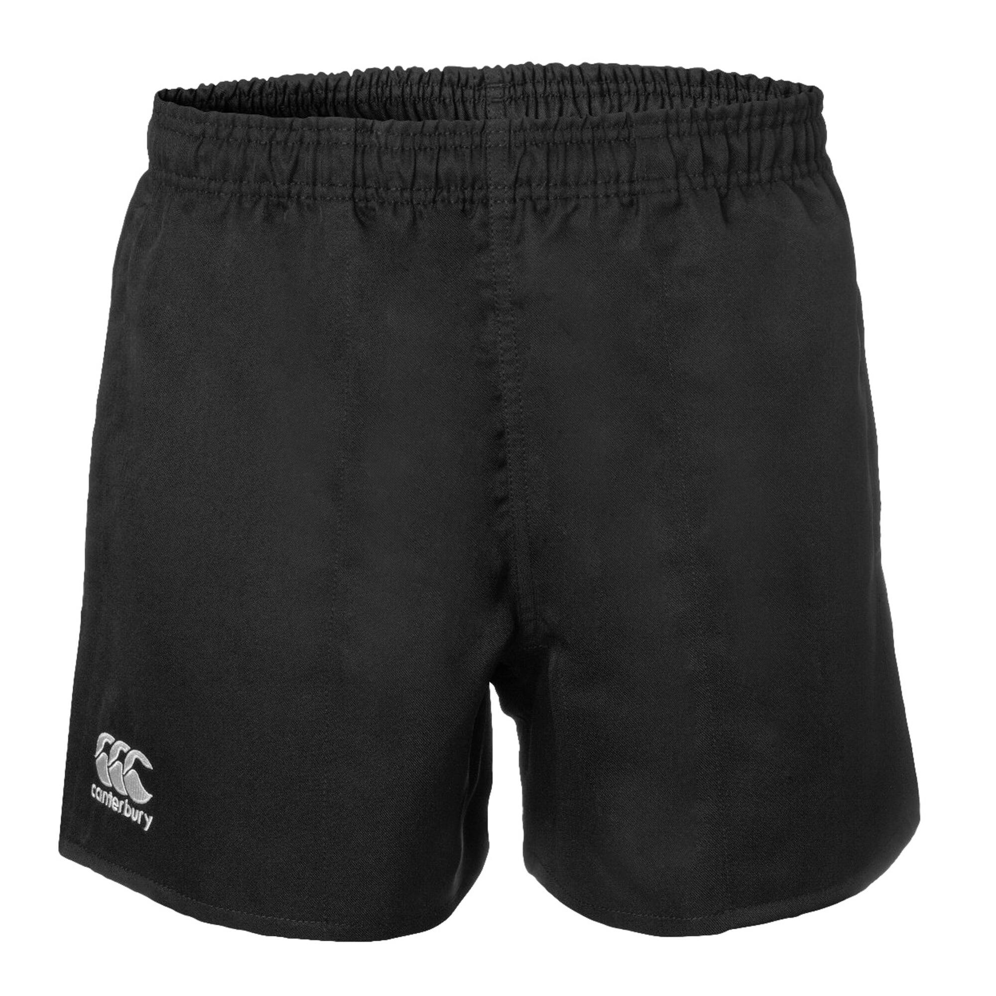Mens Professional Elasticated Sports Shorts (Black) 1/3