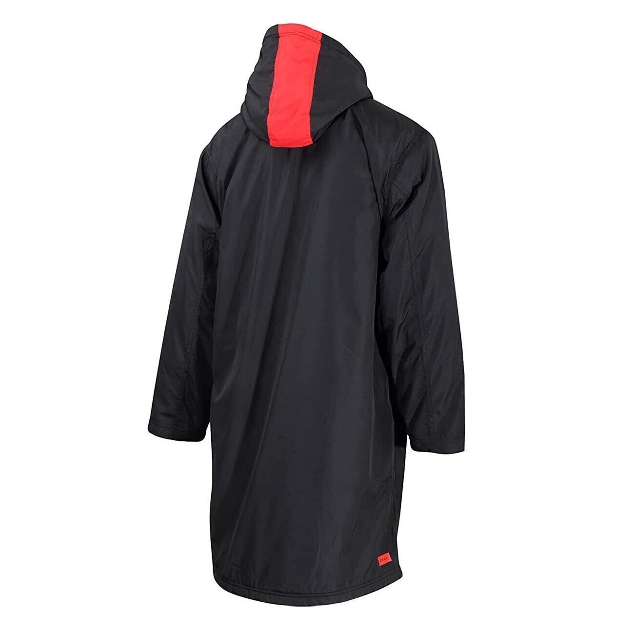 Unisex Adult Fleece Parka (Black/Red) 2/3