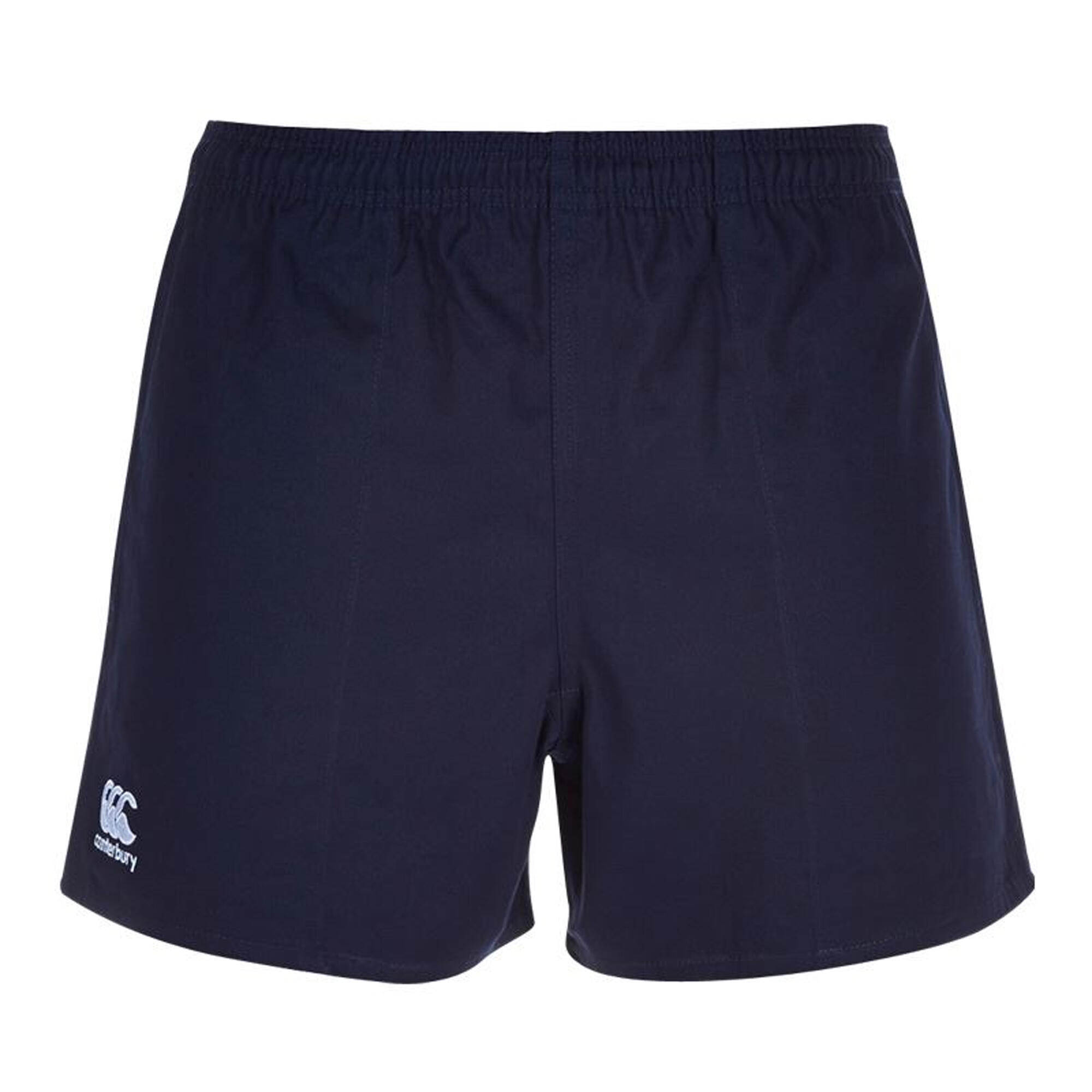 Childrens/Kids Professional Elasticated Sports Shorts (Navy) 1/3