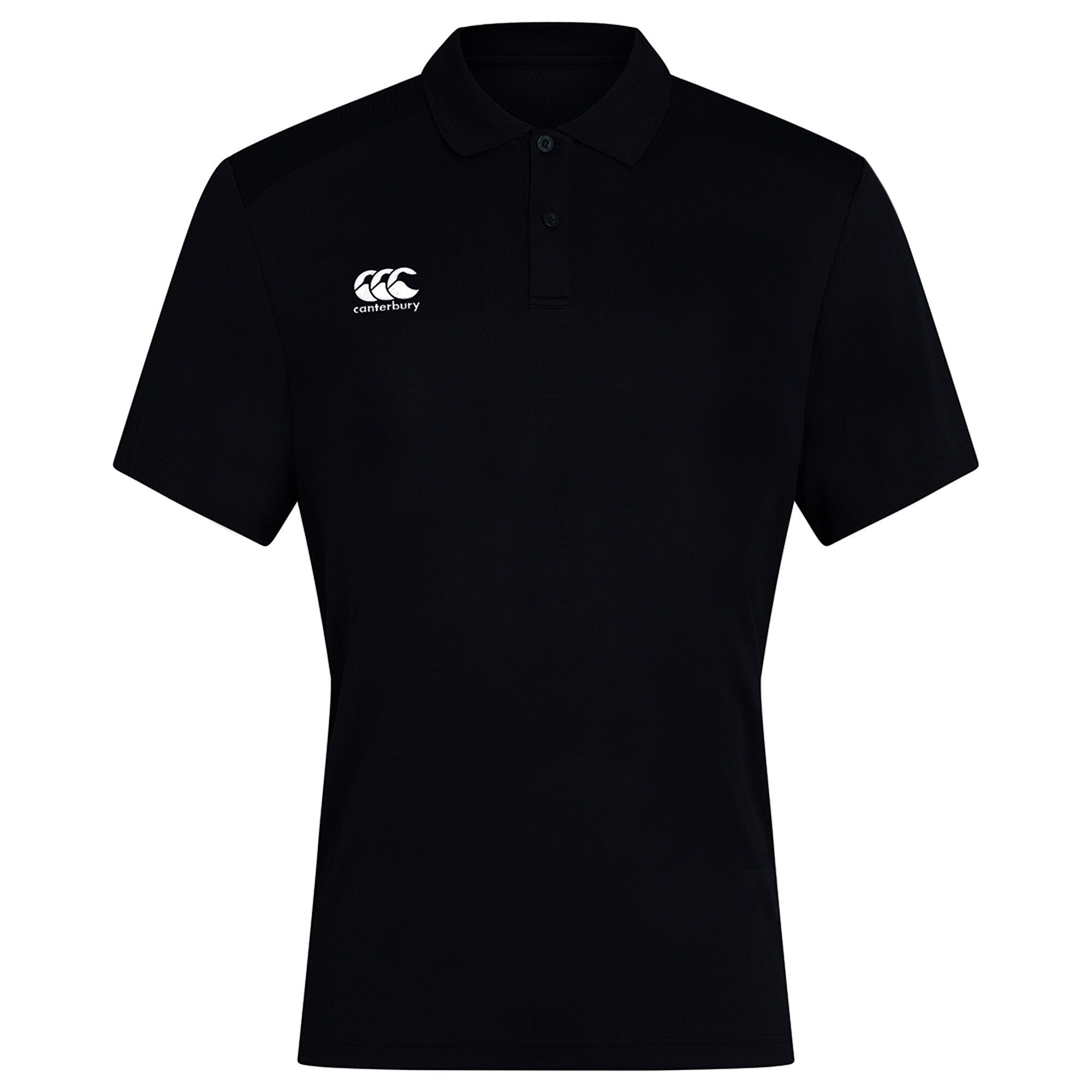 Mens Club Dry Polo Shirt (Black) 1/3