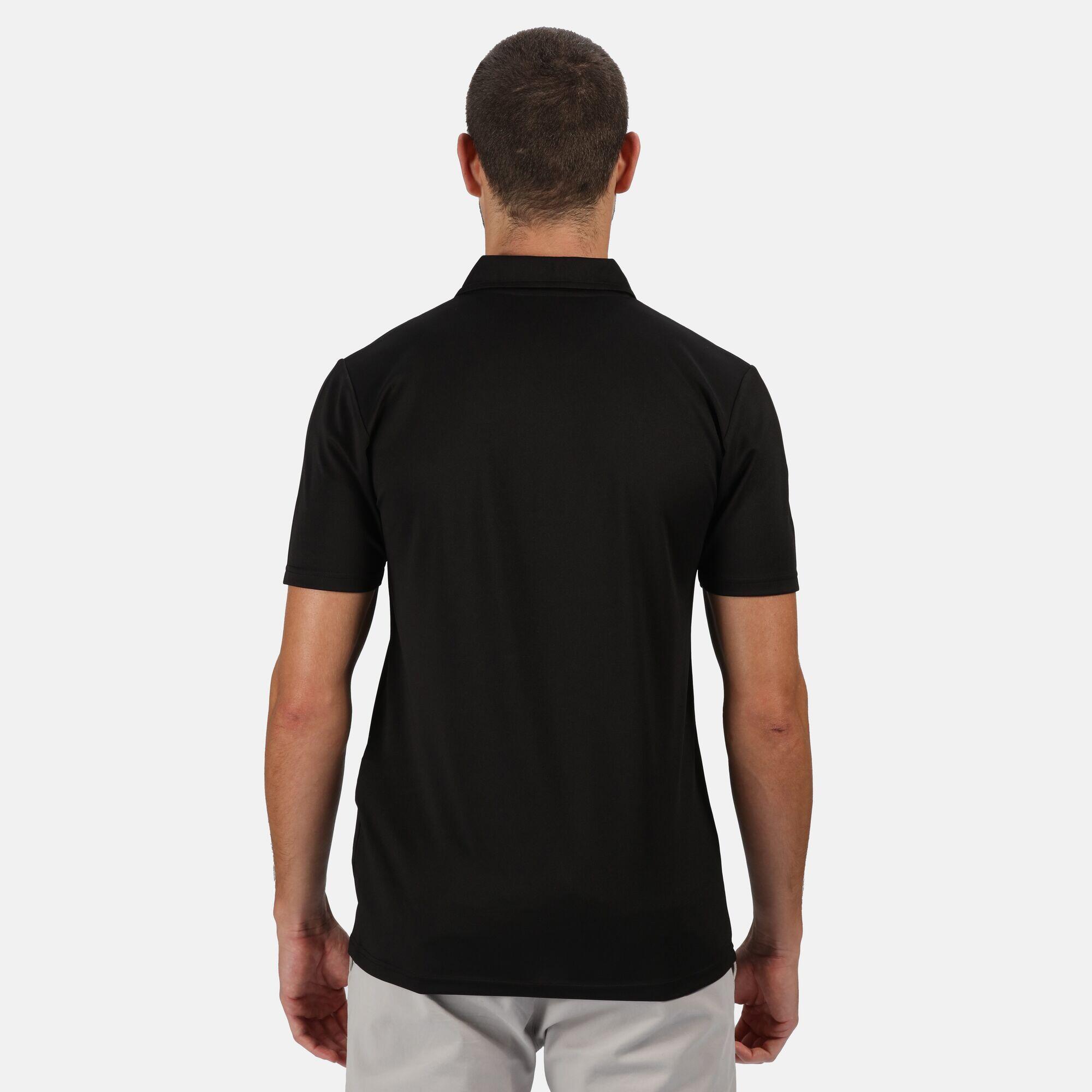 Mens Honestly Made Recycled Polo Shirt (Black) 3/5