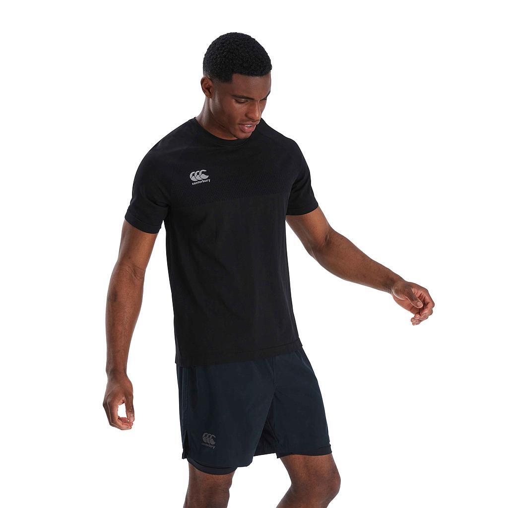 Mens V2 Seamless TShirt (Black/Grey) 1/3