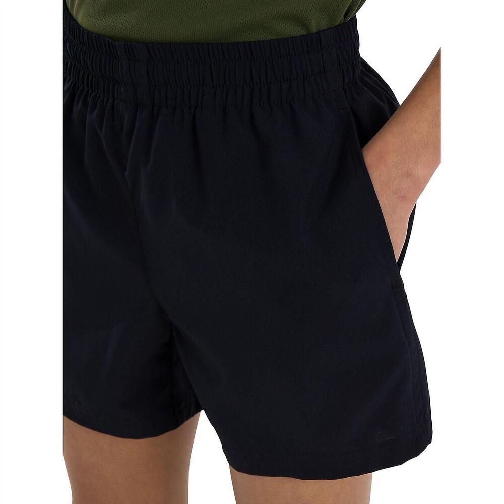 Childrens/Kids Woven Shorts (Black) 3/4