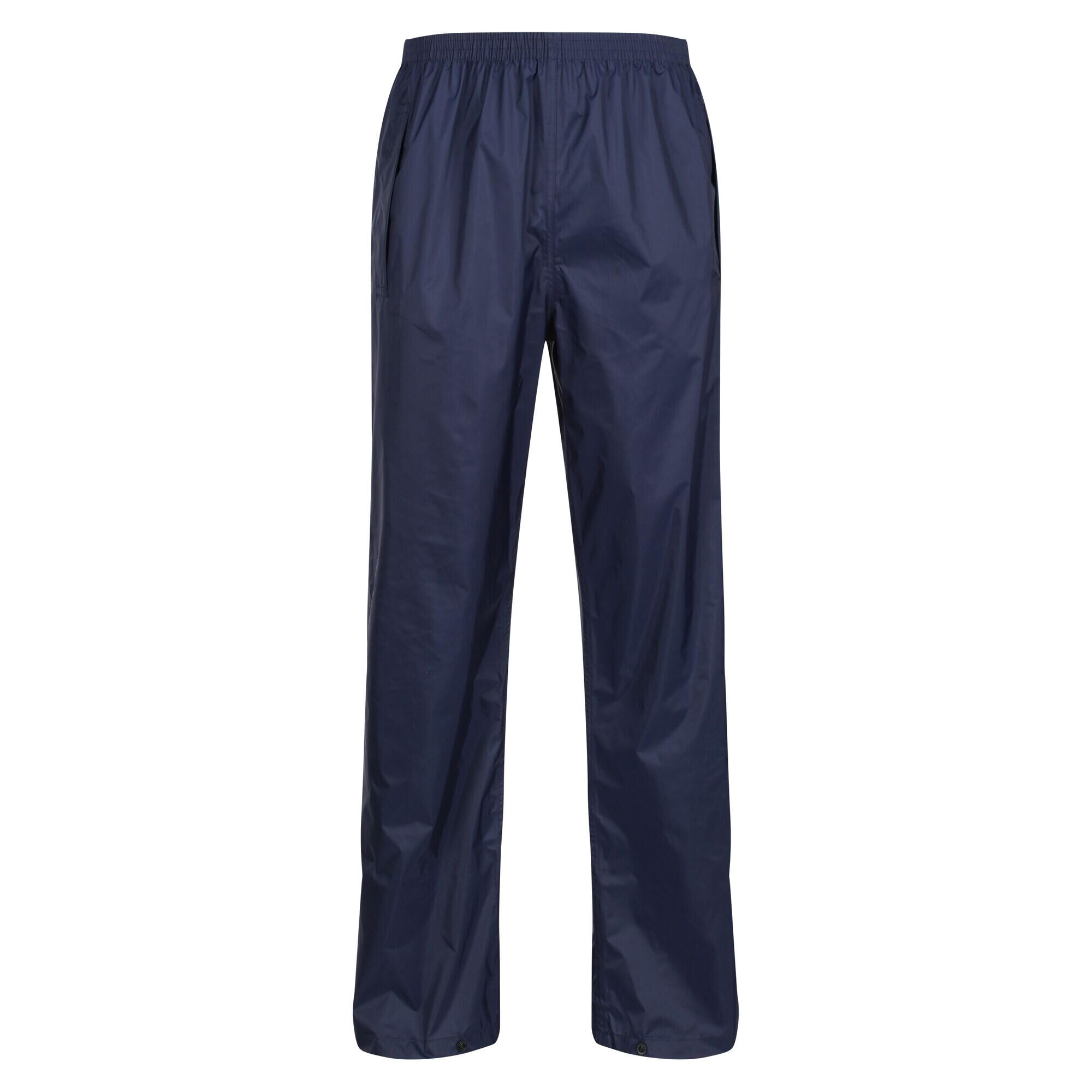 REGATTA Pro Mens Packaway Waterproof Breathable Overtrousers (Navy)