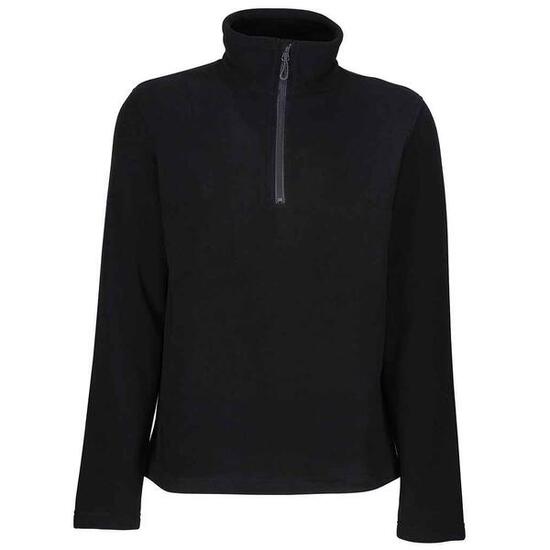 Honestly Made" Fleece, mit halbem Reißverschluss für Herren Schwarz