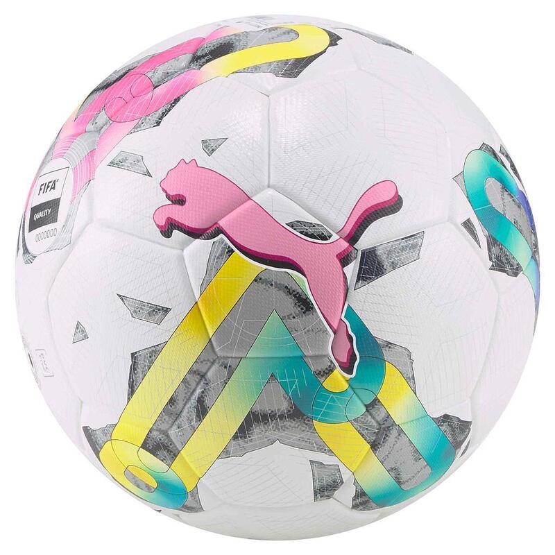 Ballon de foot pour match TEAMFINAL3 (Blanc / Rose / Jaune)