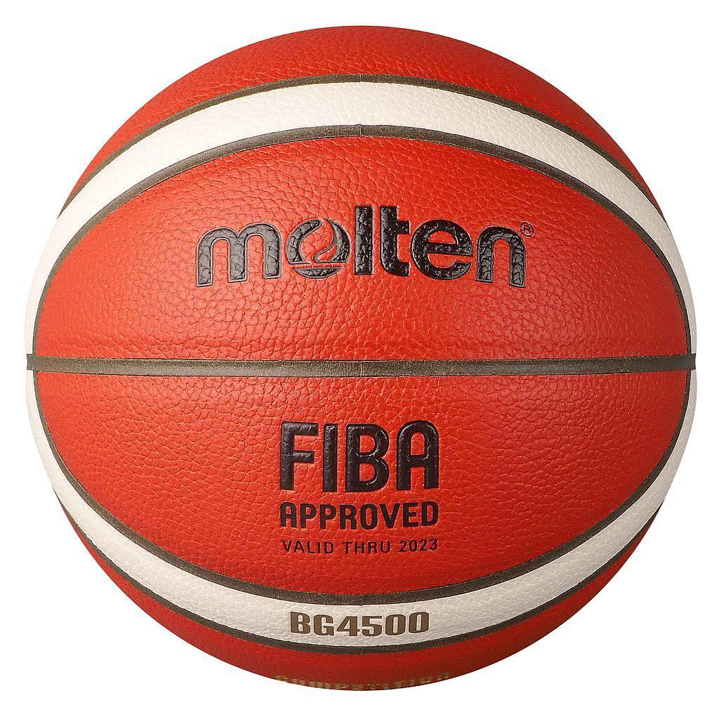 MOLTEN 4500 Premium Leather Basketball (Tan/White)