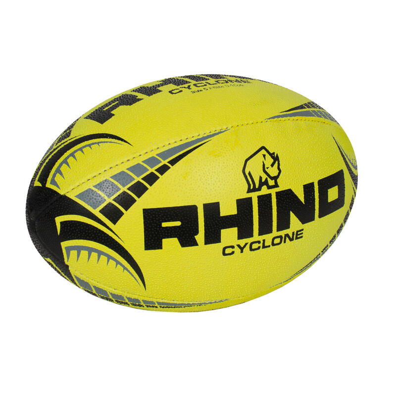 Ballon de rugby CYCLONE (Jaune fluo)
