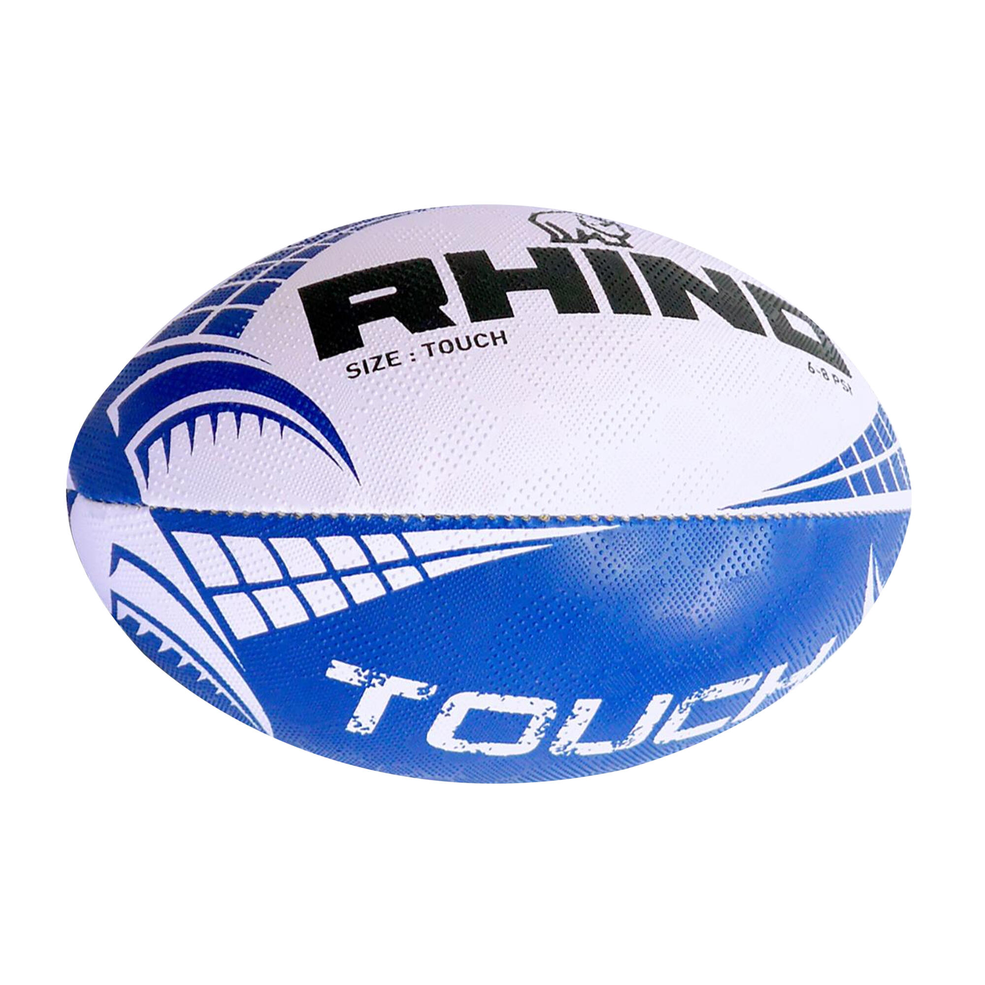 "Touch" RugbyBall Damen und Herren Weiß/Blau/Schwarz 2/3