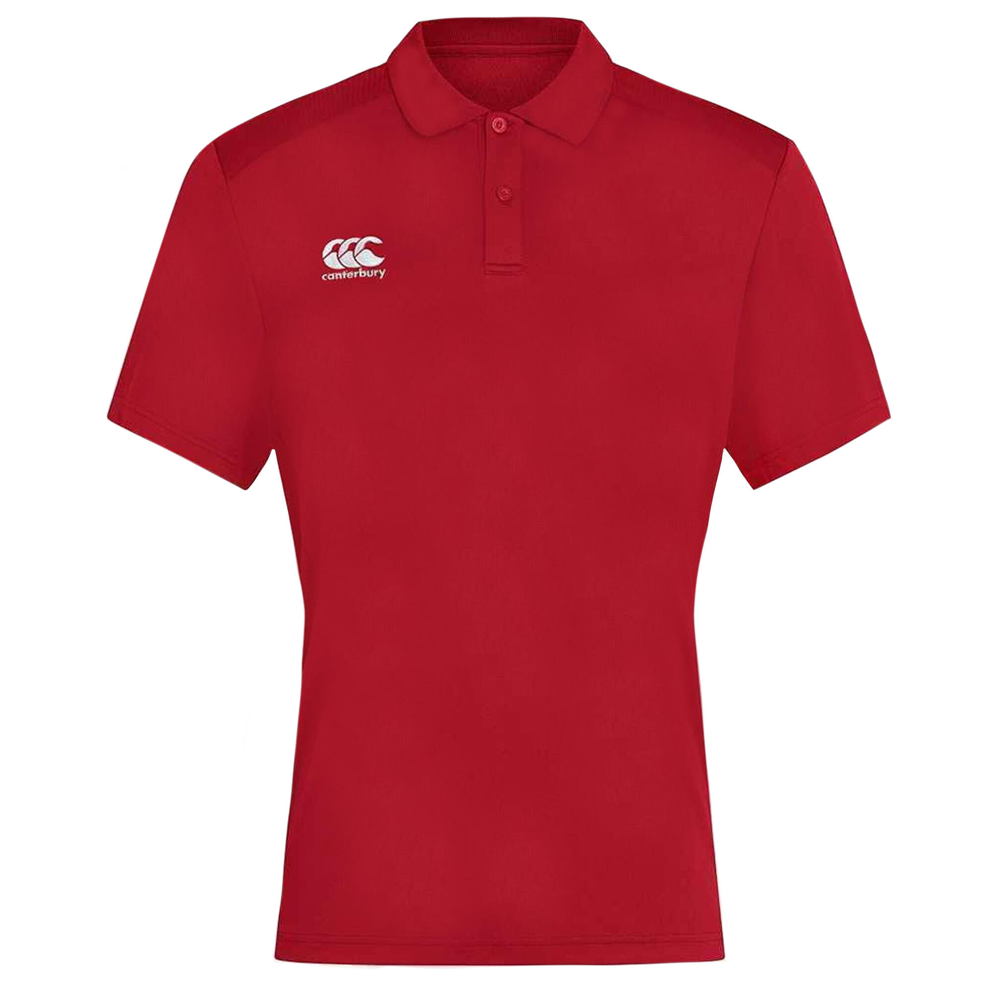 Mens Club Dry Polo Shirt (Red) 1/3
