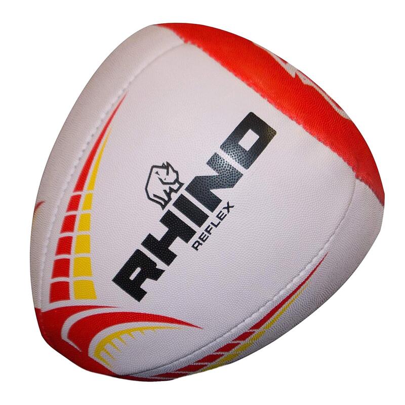 "Reflex" Rugby Training Ball Damen und Herren Weiß/Rot