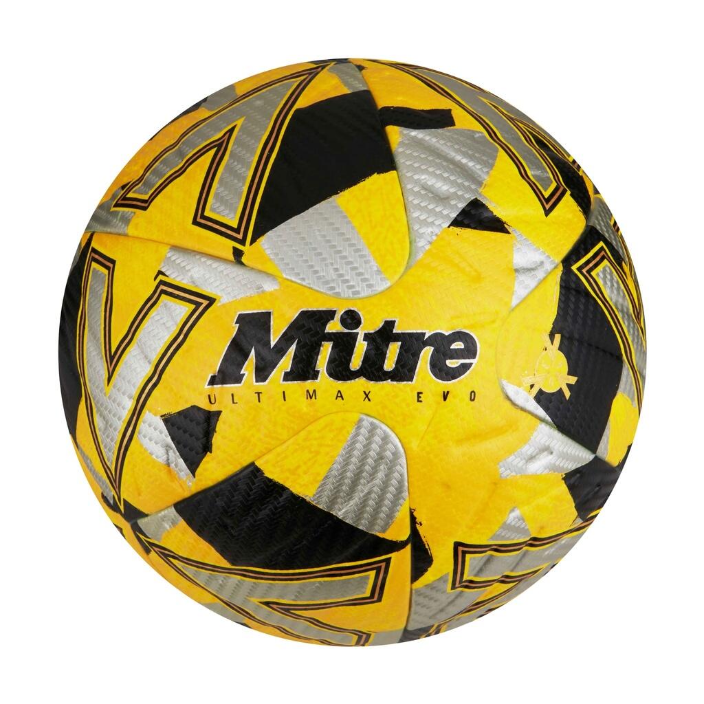 MITRE Ultimax Evo Football (Yellow/Silver/Black)