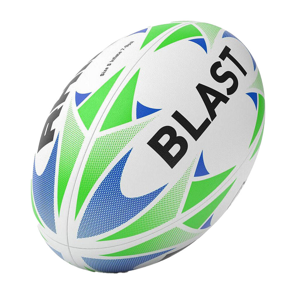 BLAST rugby ball (White / Blue / Green)