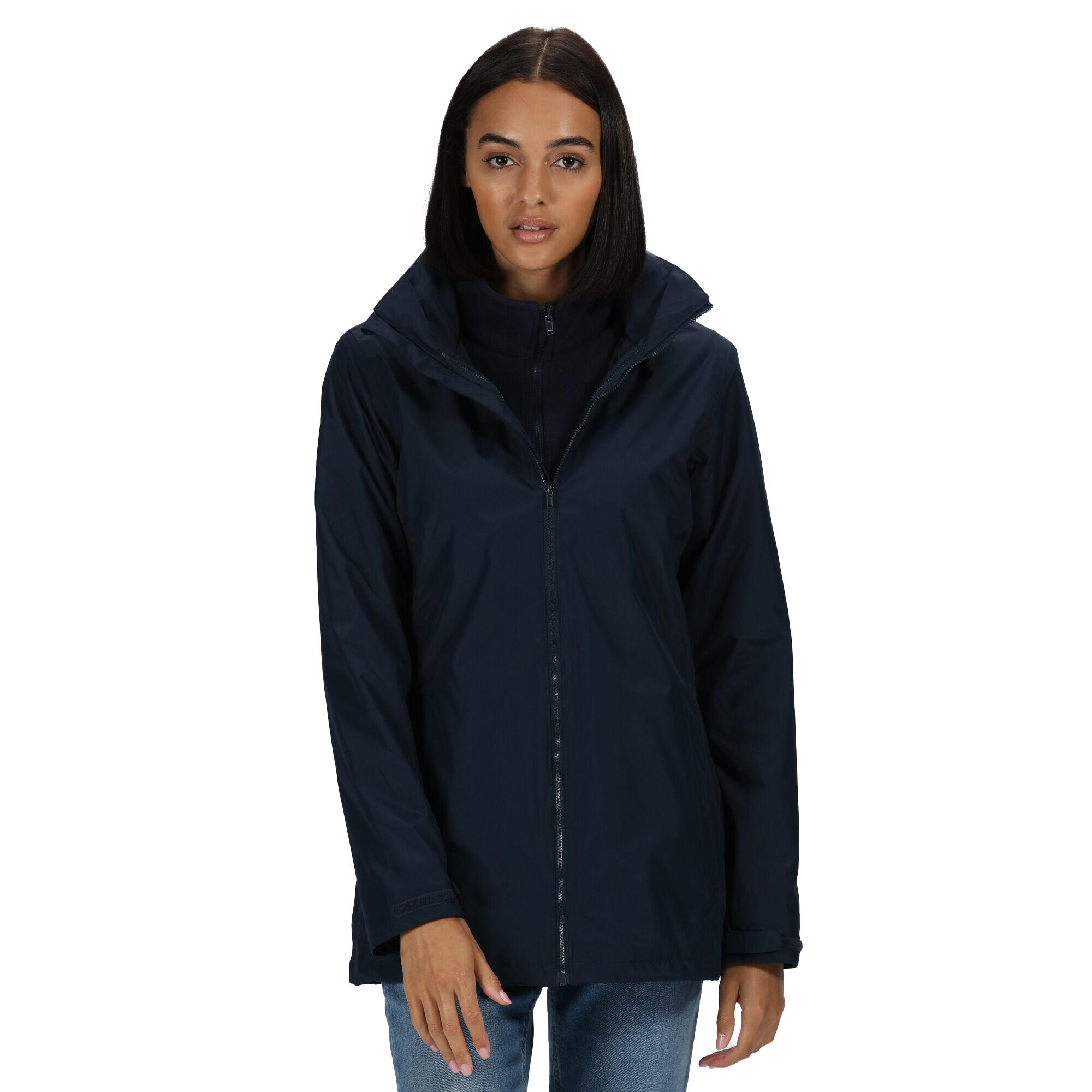 Womens/Ladies Classic Waterproof Padded Jacket (Navy) 3/5