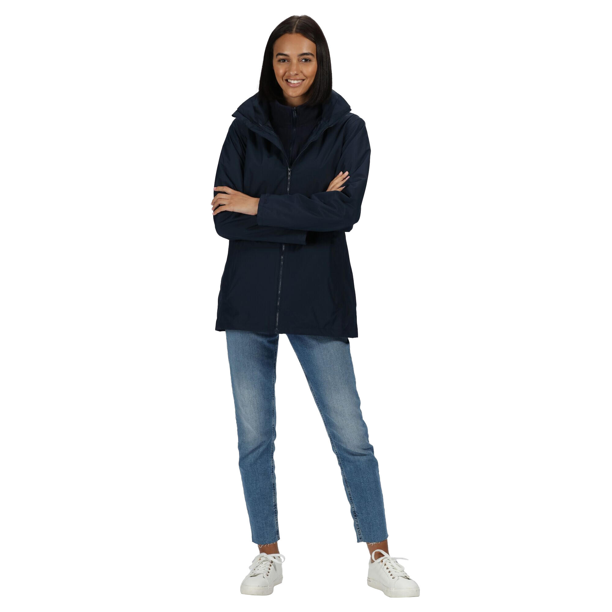 Womens/Ladies Classic Waterproof Padded Jacket (Navy) 4/5