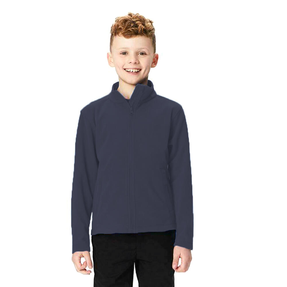 Childrens/Kids Brigade II Micro Fleece Jacket (Navy) 3/4