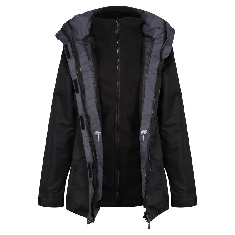 3in1Jacke Benson III atmungsaktiv Damen Schwarz/Schwarz