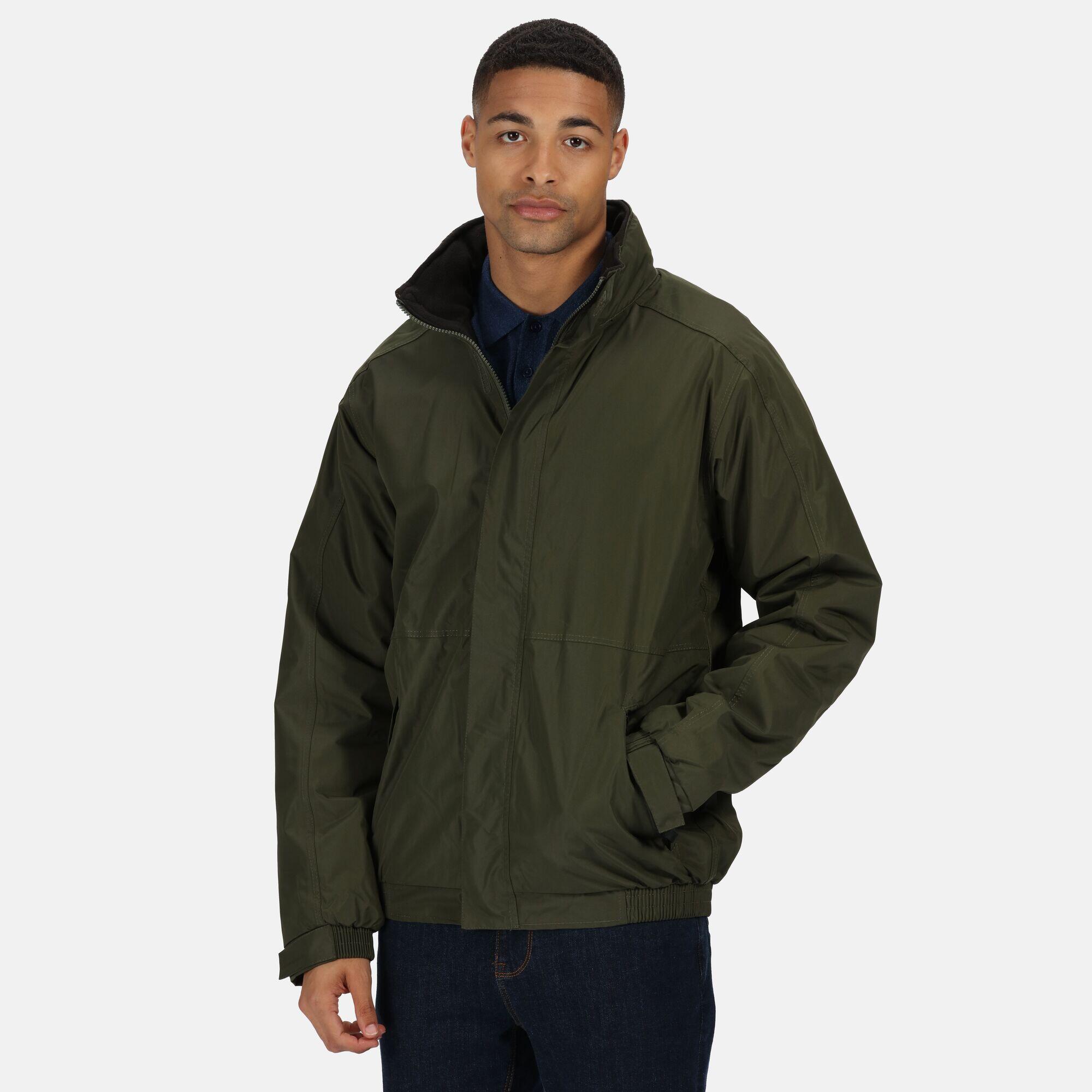 Mens Dover Waterproof Insulated Jacket (Dark Khaki/Black) 4/5