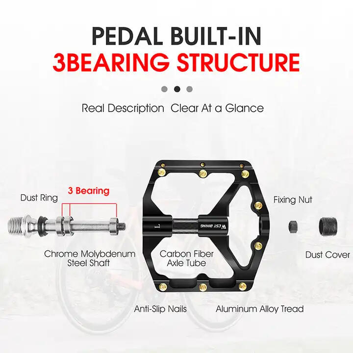 Pedale biciclete MTB si de oras, crampoane, ultrausoare, model lat, antiderapant