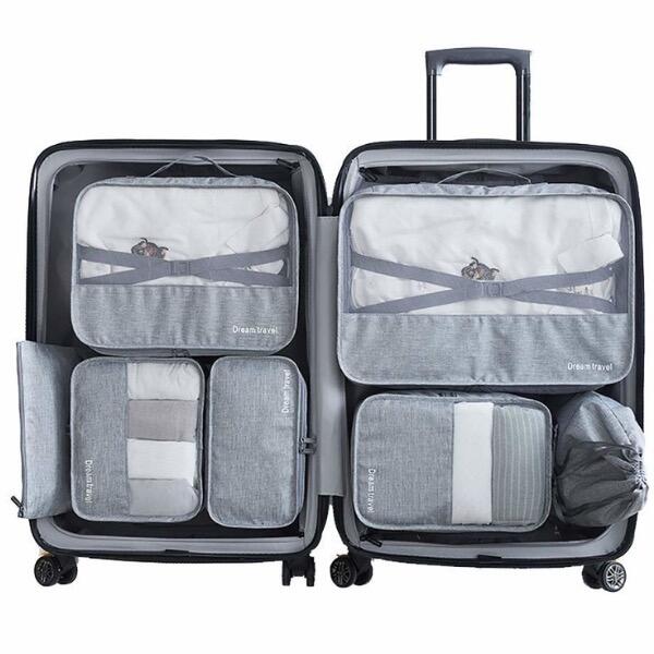 Conjunto organizador de cubos de embalagem Dream Travel® com 7 - cinza 2/6