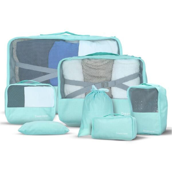 Conjunto organizador de cubos de embalagem Dream Travel® com 7 - verde menta