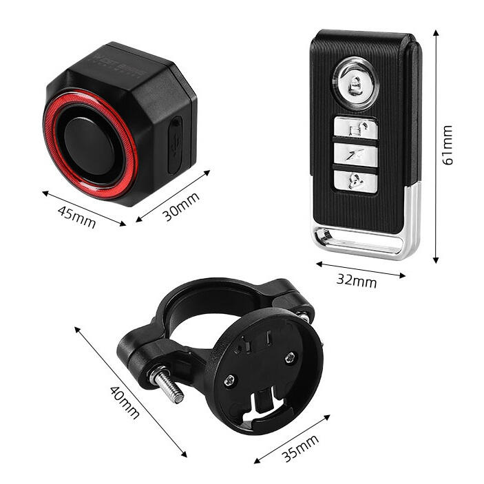 Alarma antifurt bicicleta motocicleta trotinete 4 in 1 telecomanda, stop, USB