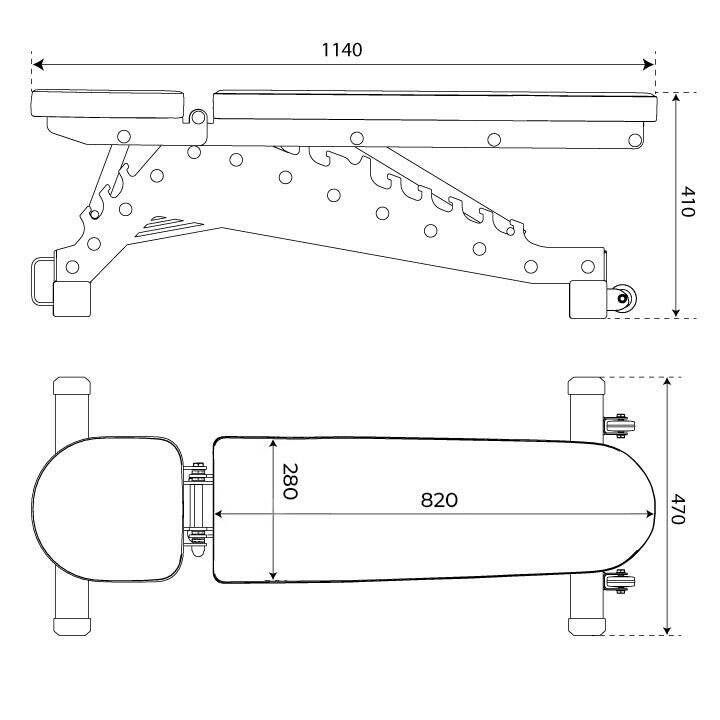 Banca exercitii K-SPORT KSG003, Reglabila, 350kg