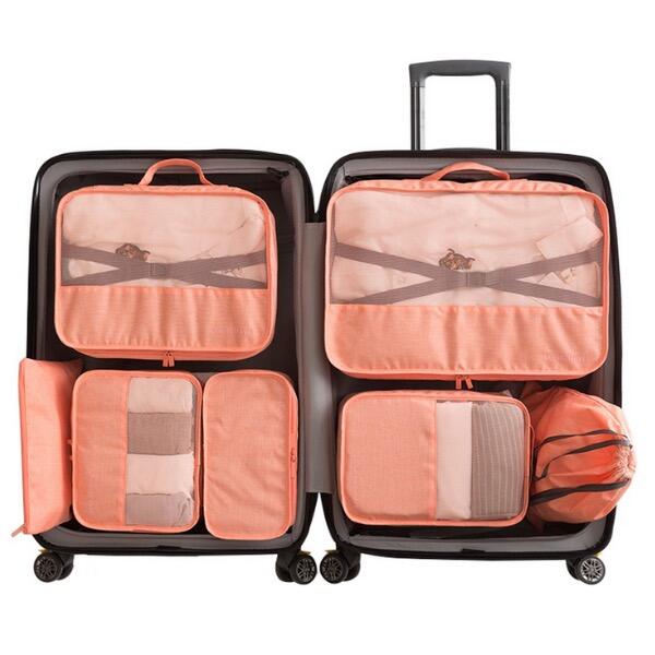 Dream Travel®  Conjunto organizador de cubos de embalagem com 7 - rosa 2/7