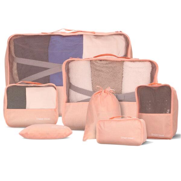 Dream Travel®  Set di 7 organizer per cubi da imballaggio- rosa