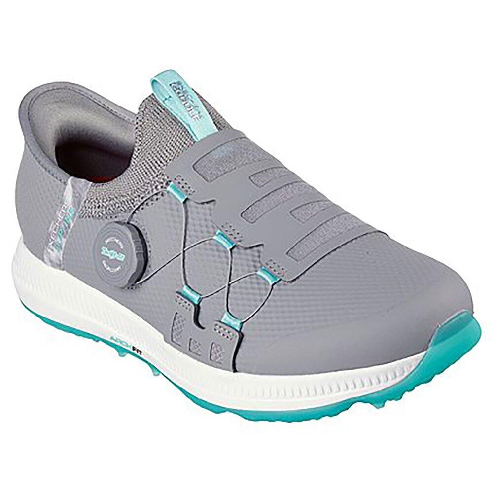 SKECHERS Skecher GO GOLF ELITE 5 SLIP 'IN Womens Golf Shoes - Grey/Aqua