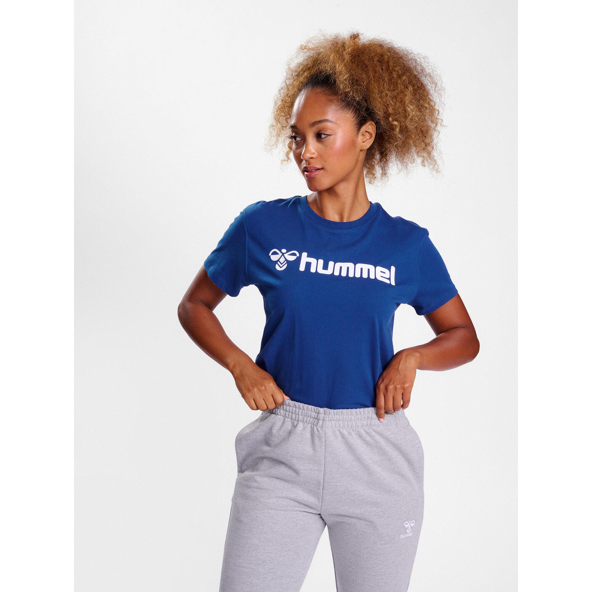 Hummel - Enfiler T-shirt Hmlgo Femme Hummel - T-shirt Manches Courtes - Bleu - 48 Xl - Decathlon