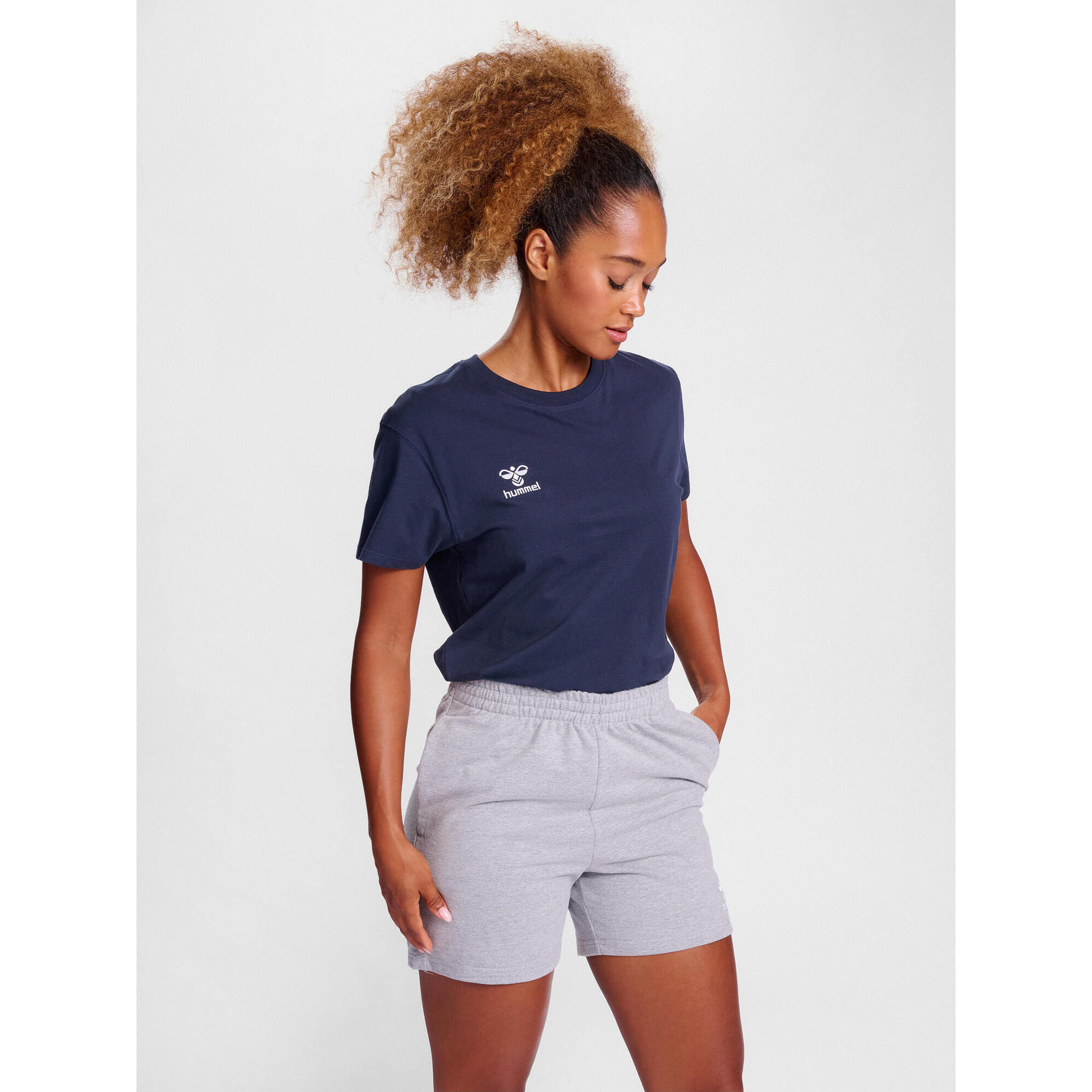 Hummel - Enfiler T-shirt Hmlgo Femme Hummel - T-shirt Manches Courtes - Bleu - S - Decathlon