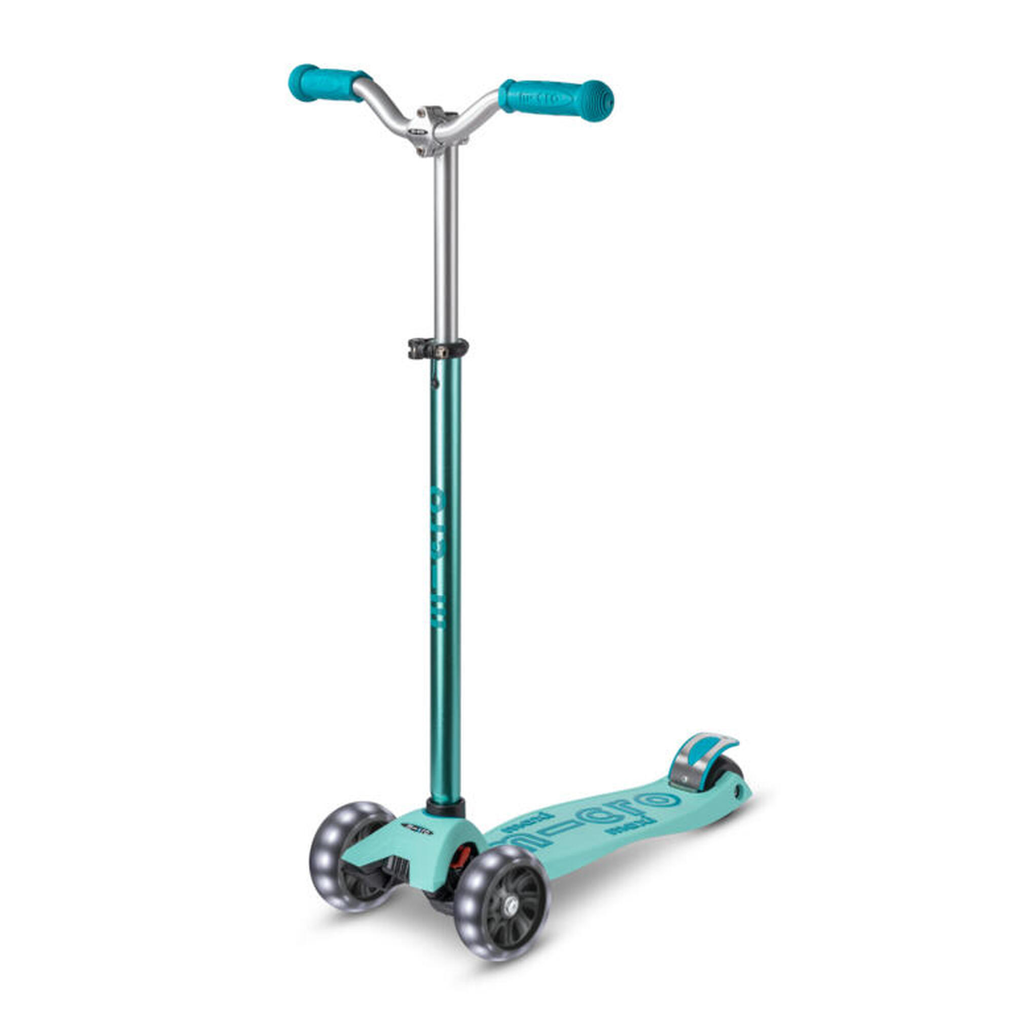 Patinete Micro Maxi Deluxe Pro LED Turquesa