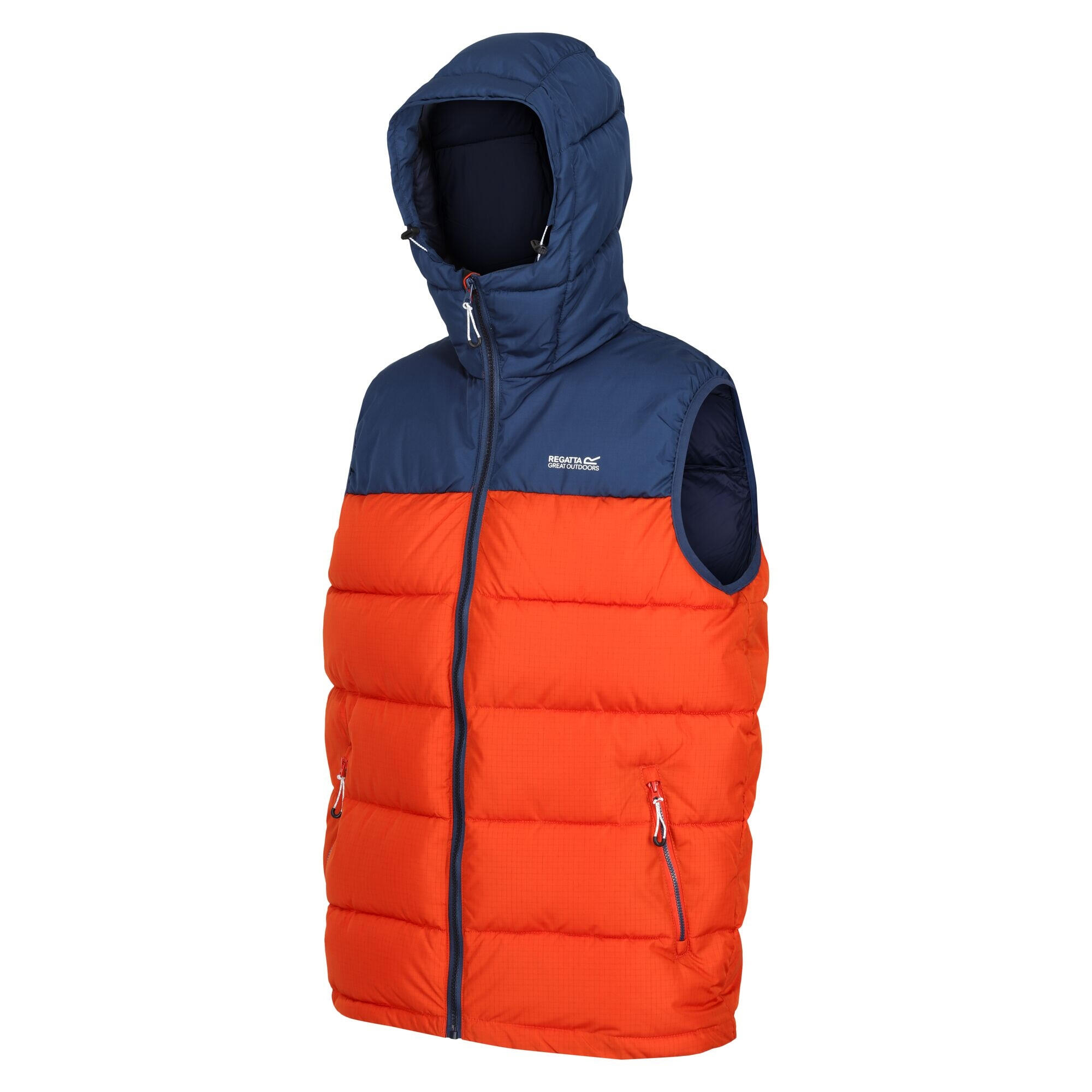 Mens Nevado Heavyweight Sleeveless Body Warmer (Admiral Blue/Rusty Orange) 3/5
