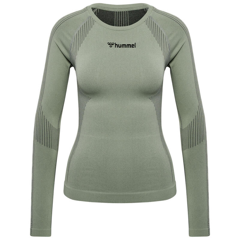T-Shirt Hmlmt Yoga Femme Extensible Respirant Séchage Rapide Sans Couture Hummel