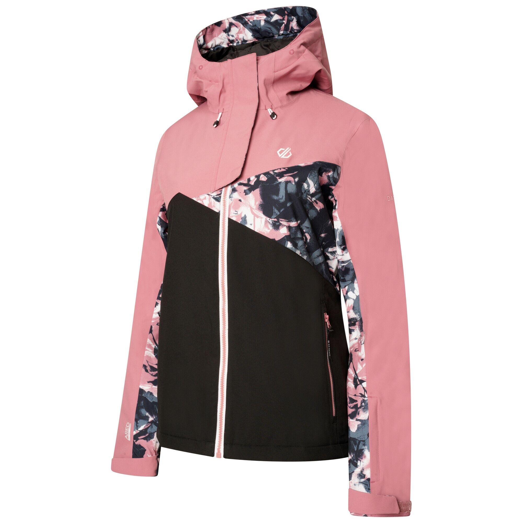 Womens/Ladies Determined Waterproof Insulated Ski Jacket (Mesa Rose/Black) 3/5