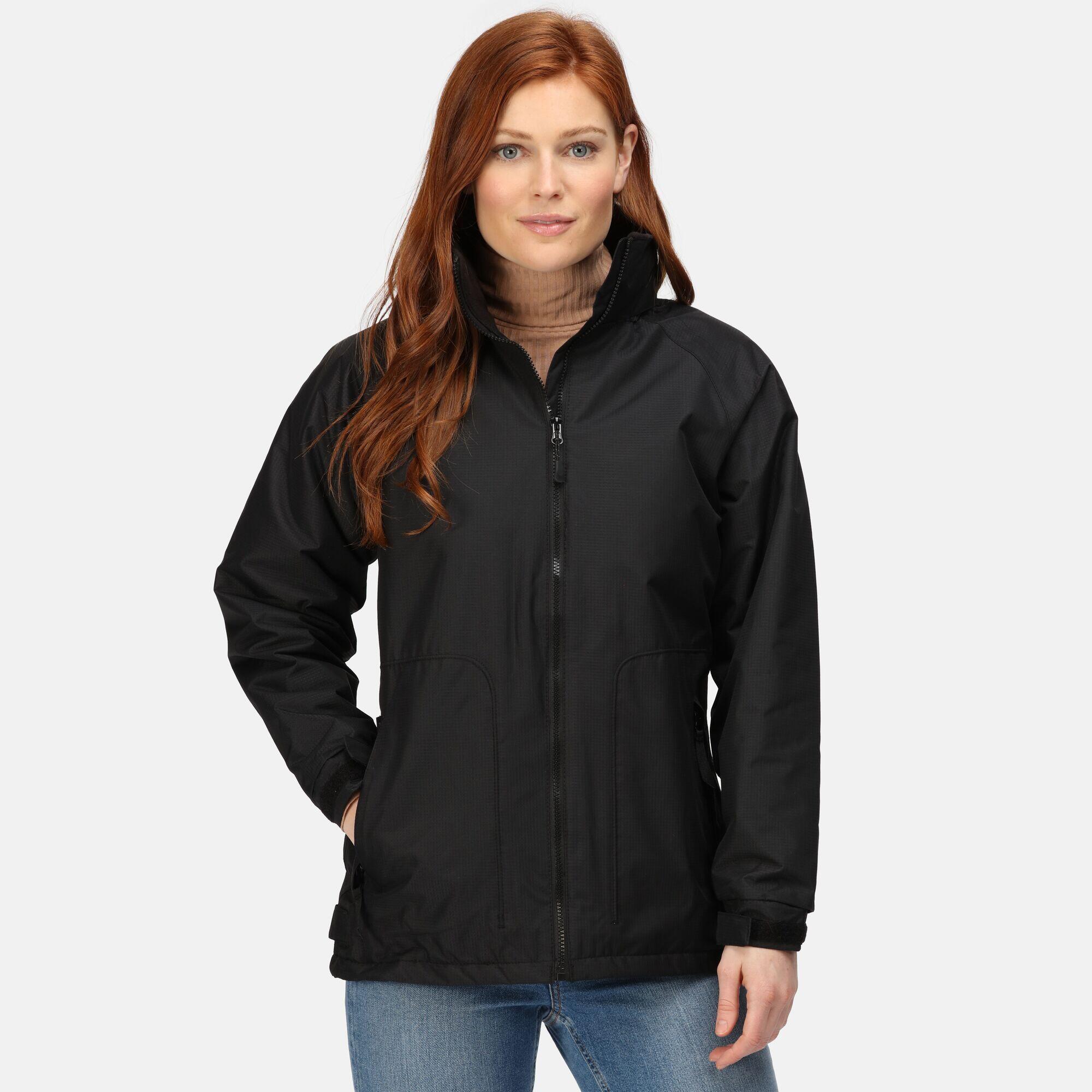 Womens/Ladies Waterproof Windproof Jacket (Fleece Lined) (Black) 3/5